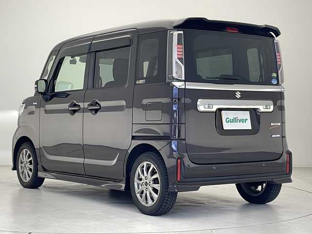 スズキ スペーシア カスタム HYBRID GS 沖縄県 2021(令3)年 4.3万km アーバンブラウンパールメタリック 社外メモリナビ【AVIC-RW811】/CD/DVD/SD/BT/フルセグ/バックカメラ/ETC/前後ドライブレコーダー/片側パワースライドドア/デュアルカメラブレーキサポート/アダプティブクルーズコントロール/レーンキープアシスト/コーナーセンサー/アイドリングストップ/シートヒーター/ＬＥＤヘッドライト/オートライト/社外14インチＡＷ/社外フロアマット/プッシュスタート/スマートキー/保証書