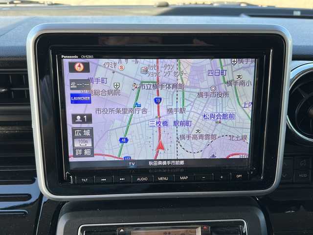 スズキ スペーシア カスタム HYBRID XS ターボ 秋田県 2020(令2)年 5.9万km ブリスクブルーM 純正SDナビ/純正BT、CD、DVD、フルセグTV/両側パワースライドドア/純正15インチAW/車外全周囲カメラ/スペアキー/ETC/４WD