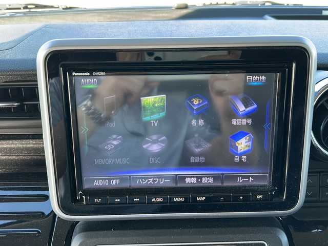 スズキ スペーシア カスタム HYBRID XS ターボ 秋田県 2020(令2)年 5.9万km ブリスクブルーM 純正SDナビ/純正BT、CD、DVD、フルセグTV/両側パワースライドドア/純正15インチAW/車外全周囲カメラ/スペアキー/ETC/４WD