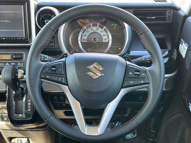 スズキ スペーシア カスタム HYBRID XS ターボ 秋田県 2020(令2)年 5.9万km ブリスクブルーM 純正SDナビ/純正BT、CD、DVD、フルセグTV/両側パワースライドドア/純正15インチAW/車外全周囲カメラ/スペアキー/ETC/４WD