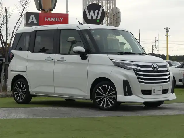 トヨタ ルーミー カスタムG－T 千葉県 2025(令7)年 0.1千km パールホワイトⅢ スマートアシストIII/レーダークルーズコントロール/エコアイドル/両側パワースライドドア/ディスプレイオーディオ/純正地デジTV/【Apple CarPlay　Android Auto対応】/【Bluetooth接続】/パノラマモニター/革巻きステアリング/ステアリングスイッチ/LEDヘッドライト/フォグライト/ウインカーミラー/コーナーセンサー/純正15インチアルミホイル/キーフリーシステム