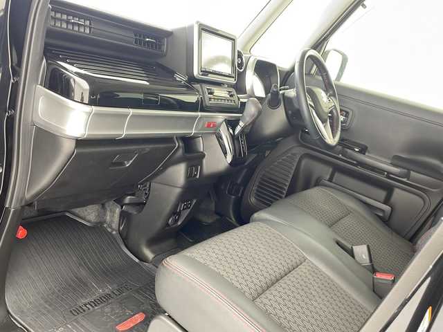 スズキ スペーシア カスタム HYBRID XS 沖縄県 2021(令3)年 4.5万km ブルーイッシュブラックパール3 禁煙車　/純正8インチナビ【CN-RZ866】/（ＡＭ／ＦＭ／ＣＤ／ＤＶＤ／ＢＴ）　/フルセグＴＶ/全方位モニター　/ドライブレコーダー　/ビルトインＥＴＣ　/両側パワースライドドア　/ハーフレザーシート　/シートヒーター　/ＬＥＤヘッドライト　/レーンキープアシスト/衝突軽減装置/盗難防止装置/横滑り防止装置/スマートキー/プッシュスタート/オートエアコン/オートライト