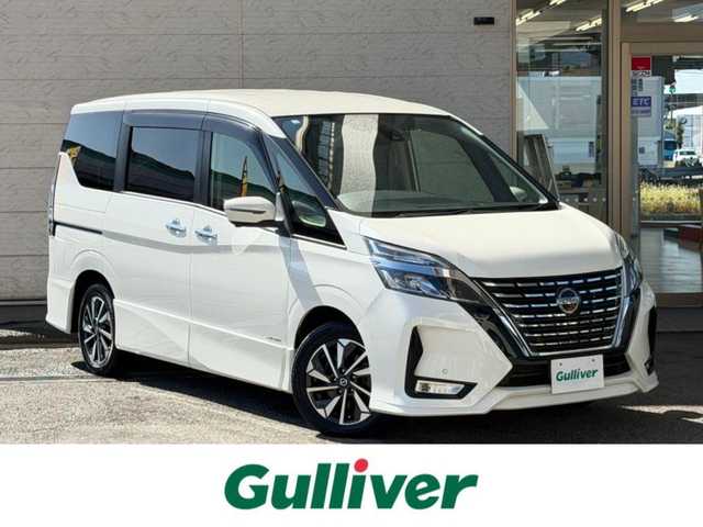 日産 セレナ ハイウェイスター V 兵庫県 2020(令2)年 4.5万km ブリリアントホワイトパール 純正ナビ/（CD/DVD/BT）/ビルトインETC/デジタルインナーミラー/全方位カメラ/衝突被害軽減システム/レーダークルーズコントロール/プロパイロット/LEDライト/オートライト/スマートキー/電動格納ミラー/純正フロアマット/ドアバイザー