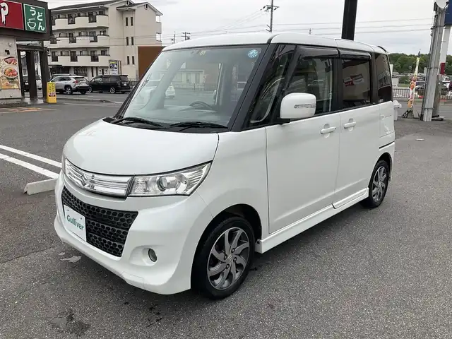 スズキ パレット ＳＷ XS 滋賀県 2009(平21)年 4.4万km パールホワイト ワンオーナー/パナソニックHDDナビ/　ワンセグテレビ　Bluetooth対応/　DVD再生機能/バックカメラ/プッシュスタート/片側パワースライドドア/HIDヘッドライト/純正15インチアルミホイール/ETC/保証書/取扱説明書