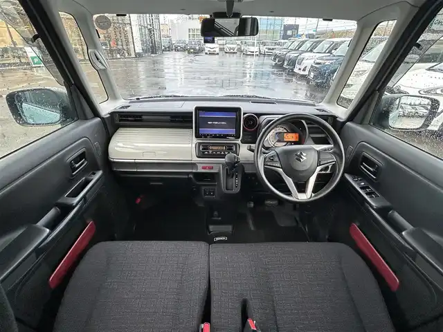 スズキ スペーシア HYBRID X 青森県 2018(平30)年 6.7万km オフブルーM 〇FULL4WD〇/安全装備/ 前方/後方誤発進抑制機能/ 低速時ブレーキサポート/ パーキングセンサー(フロント・リヤ)/ 車線逸脱警報/抑制機能/ ふらつき警報機能/ 発進お知らせ機能(先行車・信号切り替わり)/ 標識認識機能(車両進入禁止・一時停止等)/ ハイビームアシスト/快適装備/ シートヒーター/ スマートキー/ 両側パワースライドドア/リヤサーキュレーター付き/ドライブレコーダー 社外 前方のみ DRY-ST5100d/ナビ　ディーラーOP パナソニック CN-RZ83