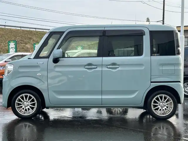 スズキ スペーシア HYBRID X 青森県 2018(平30)年 6.7万km オフブルーM 〇FULL4WD〇/安全装備/ 前方/後方誤発進抑制機能/ 低速時ブレーキサポート/ パーキングセンサー(フロント・リヤ)/ 車線逸脱警報/抑制機能/ ふらつき警報機能/ 発進お知らせ機能(先行車・信号切り替わり)/ 標識認識機能(車両進入禁止・一時停止等)/ ハイビームアシスト/快適装備/ シートヒーター/ スマートキー/ 両側パワースライドドア/リヤサーキュレーター付き/ドライブレコーダー 社外 前方のみ DRY-ST5100d/ナビ　ディーラーOP パナソニック CN-RZ83