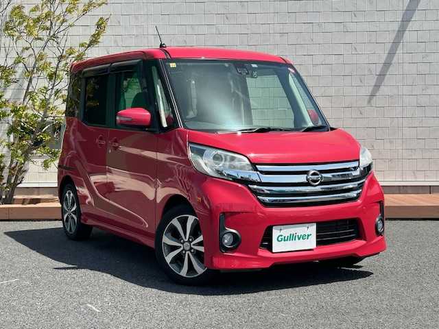日産 デイズ ルークス ハイウェイスターターボ 茨城県 2015(平27)年 5.1万km アゼリアピンク 純正ナビ　/両側パワーステアリング　/パワーウィンドウ　/スマートキー　/全方位カメラ　/純ＡＷ　/ベンチシート　/フロアマット純正 /LEDライト /ワンセグ/ETC /ドアバイザー /衝突軽減システム