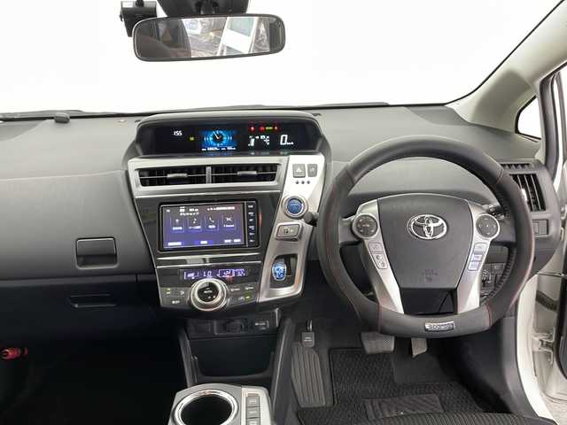 トヨタ プリウス α S ツーリングセレクション 長野県 2019(平31)年 6.9万km ホワイトパールクリスタルシャイン ワンオーナー/純正ナビ（フルセグ/DVD/CD/BT）/Bカメラ/純正ビルトインETC/モデリスタエアロ/プリクラッシュセーフティー/レーンキープアシスト/純正ドライブレコーダー/TVキャンセラー有り/AC100V1500W/純正17インチAW/ステリングスイッチ/LEDヘットライト/LEDフォグランプ/バックフォグ/ドアバイザー/フロアマット/車両取扱説明書/保証書