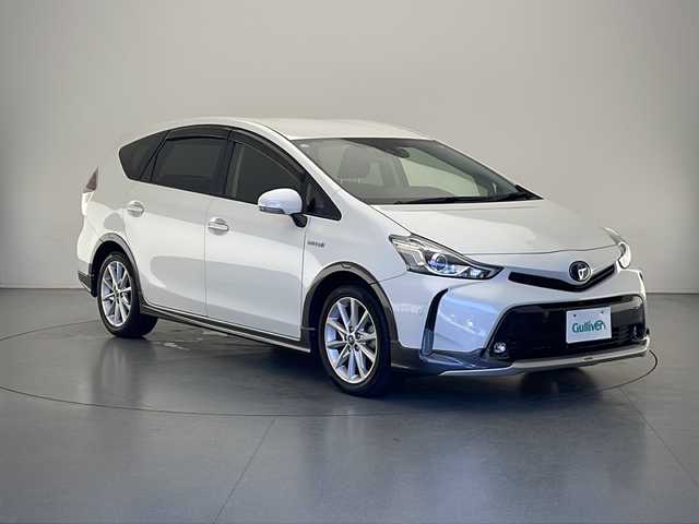 トヨタ プリウス α S ツーリングセレクション 長野県 2019(平31)年 6.9万km ホワイトパールクリスタルシャイン ワンオーナー/純正ナビ（フルセグ/DVD/CD/BT）/Bカメラ/純正ビルトインETC/モデリスタエアロ/プリクラッシュセーフティー/レーンキープアシスト/純正ドライブレコーダー/TVキャンセラー有り/AC100V1500W/純正17インチAW/ステリングスイッチ/LEDヘットライト/LEDフォグランプ/バックフォグ/ドアバイザー/フロアマット/車両取扱説明書/保証書