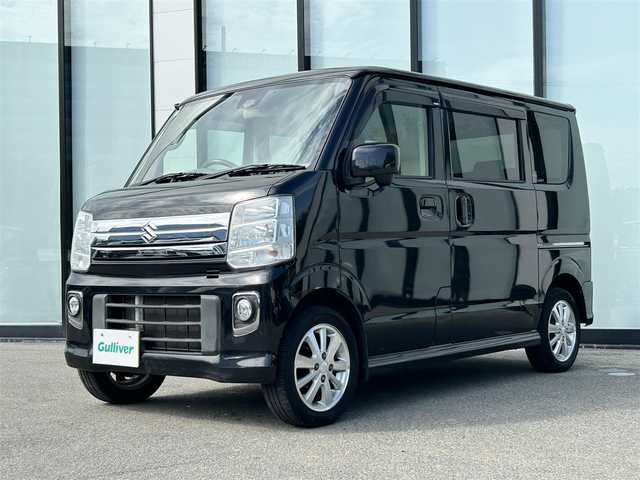 スズキ エブリィ ワゴン PZターボ 大阪府 2015(平27)年 5.5万km ブルーイッシュブラックパール3 純正ナビ/   フルセグTV/CD/DVD/Bluetooth/衝突軽減ブレーキ/横滑り防止装置/ターボ車/片側パワースライドドア/ステアリングスイッチ/純正14インチアルミホイール/純正フロアマット/プッシュスタート/スマートキー/ＥＴＣ/ＬＥＤ