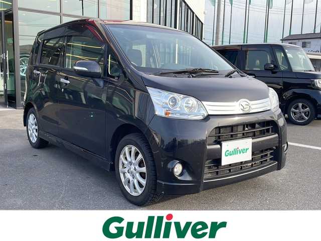 ダイハツ ムーヴ カスタム X LTD 宮城県 2012(平24)年 14.8万km ブラックマイカメタリック ・純正ナビ/　CD.AUX/・ワンセグTV/・バックモニター/・エコアイドル/・スマートキー/・HIDヘッドライト/・フォグランプ/・オートエアコン/・社外14インチアルミホイール/・純正フロアマット/・純正アルミ付夏タイヤ積込/（155/65R14）