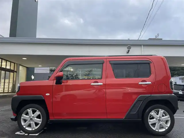 ダイハツ タフト G 長崎県 2020(令2)年 1万km コンパーノレッド 純正ディスプレイオーディオ/（AM、FM、AUX、USB、applecarplay、androidauto）/バックカメラ/プッシュスタート/衝突軽減システム/横滑り防止/コーナーセンサー/アイドリングストップ/１２Vシガーソケット/２．１A　USB/ＤＮ席シートヒーター/電子パーキング/オートホールド/先行車発進ブザー/車線逸脱警報/標識認識ブザー/ステアリモコン/AAC/ガラスルーフ/電格ミラー/ドアバイザー/純正フロアマット/ABS/Wエアバッグ/純正AW/スマートキー/ETC/保証書/取説/ワンオーナー