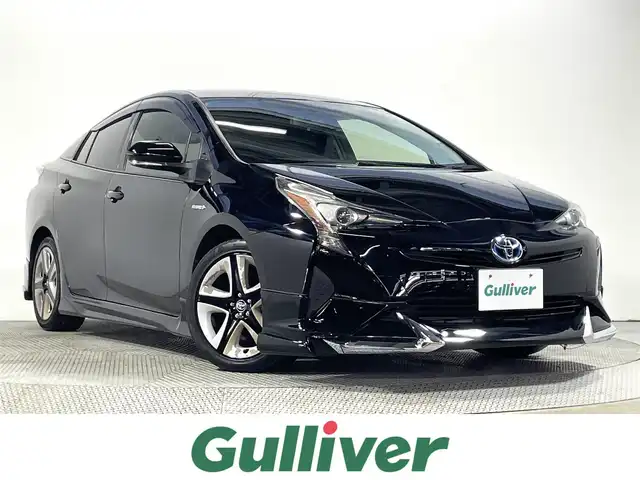 トヨタ プリウス S ツーリングセレクション 大阪府 2018(平30)年 4.2万km アティチュードブラックマイカ エアロパーツ 黒革シート ECLIPSEナビTV シートヒーター スマートキー プッシュスタート オートライト オートエアコン ETC