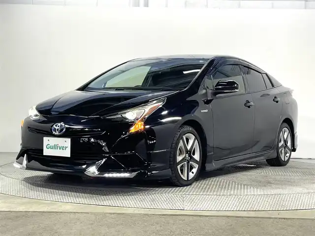 トヨタ プリウス S ツーリングセレクション 大阪府 2018(平30)年 4.2万km アティチュードブラックマイカ エアロパーツ 黒革シート ECLIPSEナビTV シートヒーター スマートキー プッシュスタート オートライト オートエアコン ETC