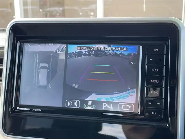 スズキ スペーシア HYBRID X 宮崎県 2021(令3)年 7.9万km ブルーイッシュブラックパール3 ワンオーナー/純正ナビ/フルセグTV/両側パワースライドドア/全方位モニター用カメラパッケージ/ビルトインETC/アダプティブクルーズコントロール/セーフティサポート/・衝突被害軽減ブレーキ/・後退時ブレーキサポート/・車線逸脱警報/・前後誤発進抑制/・リアパーキングセンサー/純正オプLEDヘッドランプ/ステアリングスイッチ/運転席シートヒーター/ロールサンシェード/ラゲッジルームランプ/後方支援ミラー/USB電源ソケット/スマートキー/プッシュエンジンスタート/禁煙車