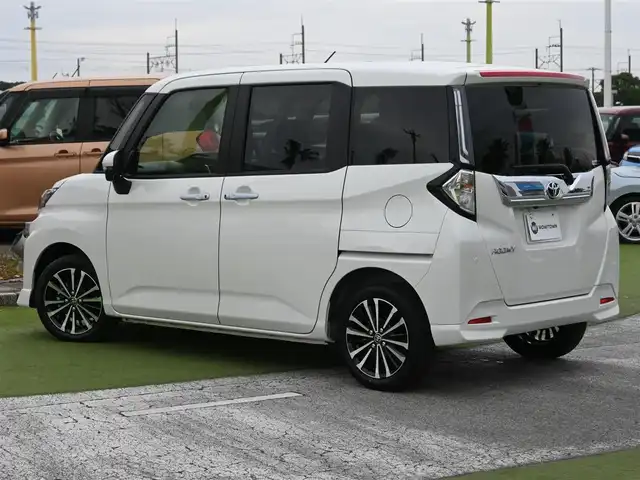 トヨタ ルーミー カスタムG－T 千葉県 2025(令7)年 0.1千km パールホワイトⅢ スマートアシストIII/レーダークルーズコントロール/エコアイドル/両側パワースライドドア/ディスプレイオーディオ/純正地デジTV/【Apple CarPlay　Android Auto対応】/【Bluetooth接続】/パノラマモニター/前席シートヒーター/革巻きステアリング/ステアリングスイッチ/LEDヘッドライト/フォグライト/ウインカーミラー/コーナーセンサー/純正15インチアルミホイル/キーフリーシステム