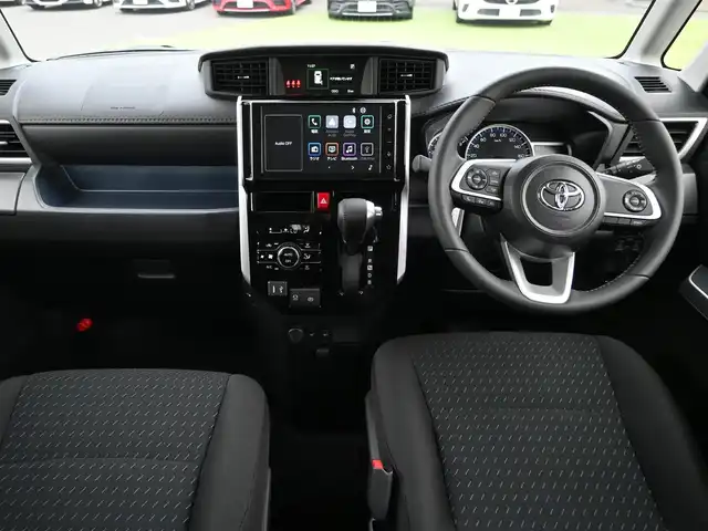 トヨタ ルーミー カスタムG－T 千葉県 2025(令7)年 0.1千km パールホワイトⅢ スマートアシストIII/レーダークルーズコントロール/エコアイドル/両側パワースライドドア/ディスプレイオーディオ/純正地デジTV/【Apple CarPlay　Android Auto対応】/【Bluetooth接続】/パノラマモニター/前席シートヒーター/革巻きステアリング/ステアリングスイッチ/LEDヘッドライト/フォグライト/ウインカーミラー/コーナーセンサー/純正15インチアルミホイル/キーフリーシステム