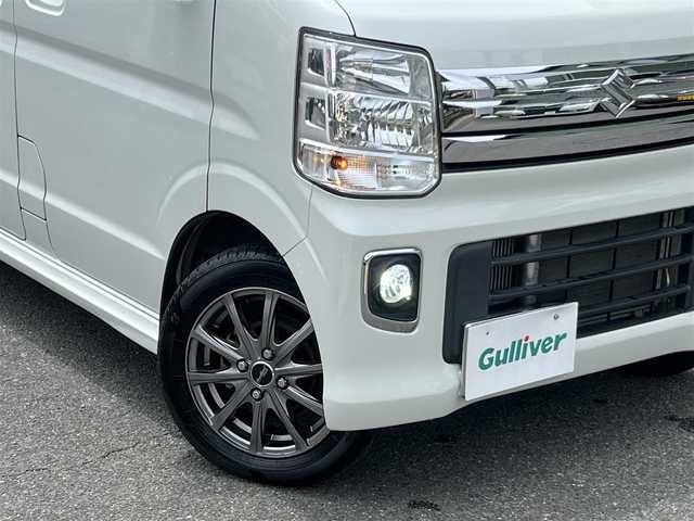スズキ エブリィ ワゴン PZターボ スペシャル 京都府 2020(令2)年 2.7万km パールホワイト  ターボ車/ 両側パワースライドドア/ レーダーブレーキサポート/ スマートキー２個/ プッシュスタート/ 革調シートカバー/ 社外８インチSDメモリーナビ/・　フルセグ/・　CD/DVD/BTオーディオ/・　バックカメラ/・　SDREC/ ナビ連動前後ドライブレコーダー/ ETC/ ステアリモコン/ リヤソナー/ オートステップ/ 社外14インチアルミホイール/ スタッドレスタイヤ(純正ホイール付き)積み込み/ 純正フロアマット/ ドアバイザー/ HIDヘッドライト/ フォグライト/ 新車時保証書/ 車両取説