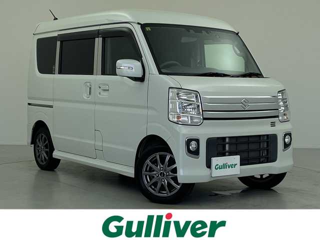 スズキ エブリィ ワゴン PZターボ スペシャル 愛知県 2020(令2)年 2.7万km パールホワイト  ターボ車/ 両側パワースライドドア/ レーダーブレーキサポート/ スマートキー２個/ プッシュスタート/ 革調シートカバー/ 社外８インチSDメモリーナビ/・　フルセグ/・　CD/DVD/BTオーディオ/・　バックカメラ/・　SDREC/ ナビ連動前後ドライブレコーダー/ ETC/ ステアリモコン/ リヤソナー/ オートステップ/ 社外14インチアルミホイール/ スタッドレスタイヤ(純正ホイール付き)積み込み/ 純正フロアマット/ ドアバイザー/ HIDヘッドライト/ フォグライト/ 新車時保証書/ 車両取説