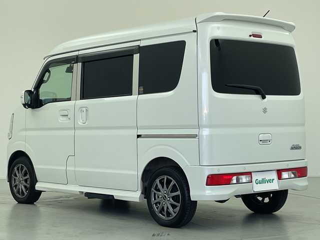 スズキ エブリィ ワゴン PZターボ スペシャル 愛知県 2020(令2)年 2.7万km パールホワイト  ターボ車/ 両側パワースライドドア/ レーダーブレーキサポート/ スマートキー２個/ プッシュスタート/ 革調シートカバー/ 社外８インチSDメモリーナビ/・　フルセグ/・　CD/DVD/BTオーディオ/・　バックカメラ/・　SDREC/ ナビ連動前後ドライブレコーダー/ ETC/ ステアリモコン/ リヤソナー/ オートステップ/ 社外14インチアルミホイール/ スタッドレスタイヤ(純正ホイール付き)積み込み/ 純正フロアマット/ ドアバイザー/ HIDヘッドライト/ フォグライト/ 新車時保証書/ 車両取説
