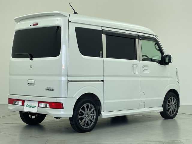 スズキ エブリィ ワゴン PZターボ スペシャル 愛知県 2020(令2)年 2.7万km パールホワイト  ターボ車/ 両側パワースライドドア/ レーダーブレーキサポート/ スマートキー２個/ プッシュスタート/ 革調シートカバー/ 社外８インチSDメモリーナビ/・　フルセグ/・　CD/DVD/BTオーディオ/・　バックカメラ/・　SDREC/ ナビ連動前後ドライブレコーダー/ ETC/ ステアリモコン/ リヤソナー/ オートステップ/ 社外14インチアルミホイール/ スタッドレスタイヤ(純正ホイール付き)積み込み/ 純正フロアマット/ ドアバイザー/ HIDヘッドライト/ フォグライト/ 新車時保証書/ 車両取説