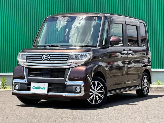 ダイハツ タント カスタムX トップED LTD SAⅢ 宮城県 2018(平30)年 5.7万km プラムブラウンクリスタルマイカ スマートアシスト3/・衝突警報機能/・衝突回避支援ブレーキ機能/・車線逸脱警報機能/・誤発進抑制機能（前方・後方）/・先行車発進告知機能/・オートハイビーム/純正8インチナビ/・CD/DVD/・Bluetooth/・フルセグTV/バックカメラ/両側パワースライドドア/ハーフレザーシート/運転席シートヒーター/ステアリングスイッチ/LEDヘッドランプ/フォグランプ/オートライト/スマートキー＆プッシュスタート/スペアキー1本/電動格納ミラー/純正14インチアルミホイール/純正フロアマット/純正ドアバイザー/Wエアバッグ