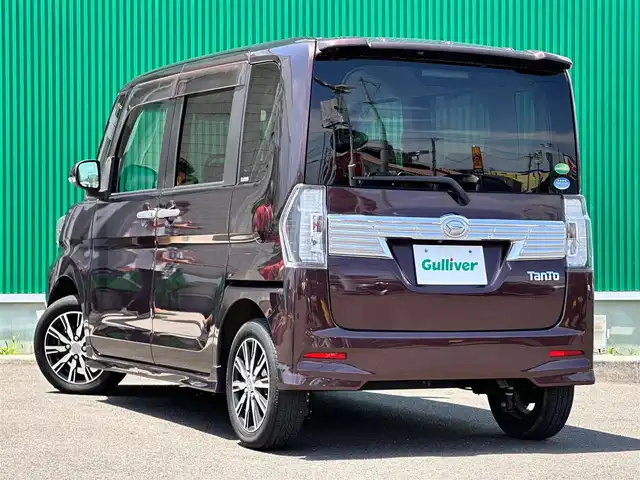 ダイハツ タント カスタムX トップED LTD SAⅢ 宮城県 2018(平30)年 5.7万km プラムブラウンクリスタルマイカ スマートアシスト3/・衝突警報機能/・衝突回避支援ブレーキ機能/・車線逸脱警報機能/・誤発進抑制機能（前方・後方）/・先行車発進告知機能/・オートハイビーム/純正8インチナビ/・CD/DVD/・Bluetooth/・フルセグTV/バックカメラ/両側パワースライドドア/ハーフレザーシート/運転席シートヒーター/ステアリングスイッチ/LEDヘッドランプ/フォグランプ/オートライト/スマートキー＆プッシュスタート/スペアキー1本/電動格納ミラー/純正14インチアルミホイール/純正フロアマット/純正ドアバイザー/Wエアバッグ