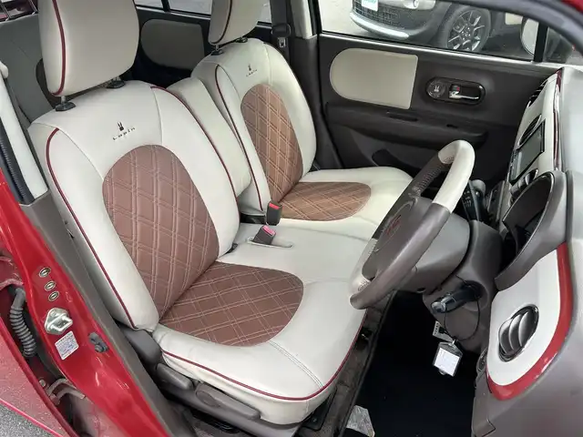 スズキ ラパン ショコラ G 島根県 2015(平27)年 4.9万km フェニックスレッドパール 社外ナビ/ワンセグ/ＤＶＤ再生/オートライト/純正キセノンヘッドライト/純正フロアマット/純正14インチアルミホイール/プッシュスタート/スマートキー