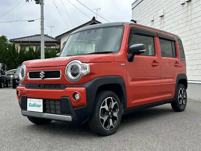 スズキ ハスラー HYBRID X ターボ 山形県 2020(令2)年 5.3万km バーミリオンオレンジ/ガンメタリックト2トーン ４WD/純正9インチナビ/クルーズコントロール/車線逸脱警報/アイドリングストップ/衝突軽減ブレーキ/横滑り防止装置/全周囲カメラ/盗難防止装置/パドルシフト/シートヒーター/純正マット/純正バイザー/USB端子/AUTOライト/LEDライト/フォグランプ/ETC