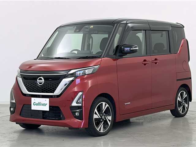 日産 ルークス HWS Gターボ プロパイロットED 宮城県 2020(令2)年 3.8万km スパークリングレッド/ブラック エマージェンシーブレーキ/アラウンドビューモニター/プロパイロット/車線逸脱防止支援システム/純正9インチSDナビ（地図SDなし）/・BT.SD.CD.DVD/ワンセグTV/両側パワースライドドア/ステアリングスイッチ/ETC/ドライブレコーダー（FR）/プッシュスタート/スマートキー/LEDヘッドライト/LEDフォグライト/純正フロアマット/純正15インチAW/シートバックテーブル/ロールサンシェード