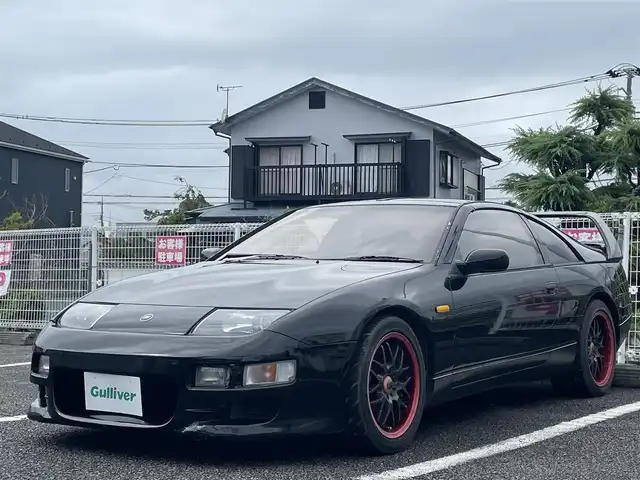 日産 フェアレディ Ｚ 300ZX ツインターボ 2／2 静岡県 1993(平5)年 9.2万km スーパーブラック ターボエンジン/MOMOステアリング/社外フロントバンパー/社外17インチAW/JIC車高調/社外マフラー/社外リアウィング