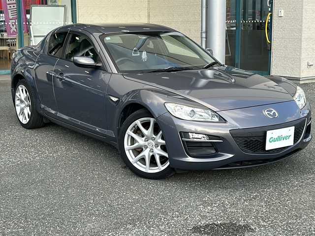 マツダ ＲＸ－８ タイプ E 愛知県 2008(平20)年 8.4万km ギャラクシーグレーマイカ 禁煙車/純正メモリナビ/　AM/FM/AUX/ipod/CD/DVD/BOSEサウンド/D席パワーシート/前席シートヒーター/パドルシフト/革巻きステアリング/パドルシフト/オートライト/HIDヘッドライト/フォグランプ/フロアマット/Wエアバッグ/保証書
