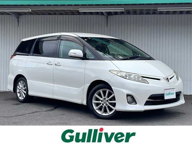 トヨタ エスティマ アエラス Gエディション 長野県 2011(平23)年 11.5万km ホワイトパールクリスタルシャイン 社外メモリナビTV/バックカメラ/ビルトインETC/両側パワースライドドア/純正17インチアルミ/プッシュスタート /純正フロアマット