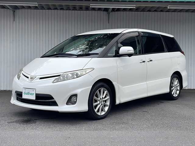トヨタ エスティマ アエラス Gエディション 長野県 2011(平23)年 11.5万km ホワイトパールクリスタルシャイン 社外メモリナビTV/バックカメラ/ビルトインETC/両側パワースライドドア/純正17インチアルミ/プッシュスタート /純正フロアマット