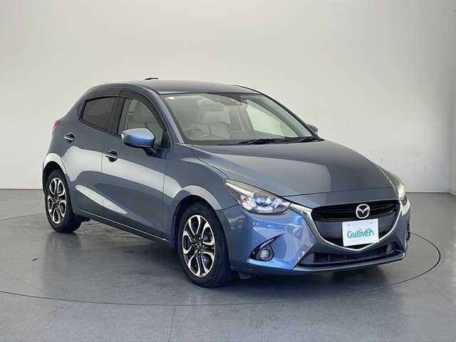 マツダ デミオ XD ツーリング Lパッケージ 長野県 2015(平27)年 5.8万km ブルーリフレックスマイカ 純正ナビ/冬タイヤ積み込み/ビルトインETC/プッシュスタート/LEDヘッドライト/アイドリングストップ/スマートキー/クルーズコントロール/バックカメラ/ハーフレザー/純正フロアマット