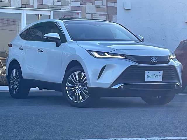 トヨタ ハリアー ハイブリッド Z レザーパッケージ 徳島県 2024(令6)年 2.5万km プラチナホワイトパールマイカ 純正１２．３型JBLナビ/調光ルーフ/全方位カメラ/デジタルインナーミラー/黒革/前席シートヒーター　/電動リアゲート/前後ドラレコ/追従クルコン/ＢＳＭ/ＨＵＤ/前後コーナーセンサ/ETC2.0/LEDオートライト/フォグランプ/セーフティセンス/ナノイーX