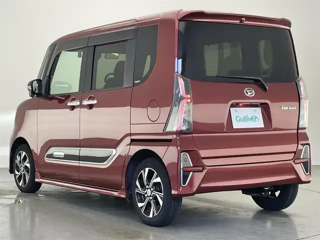 ダイハツ タント カスタム X スタイルセレクション 愛知県 2021(令3)年 1.6万km ファイアークォーツレッドM 純正９型ナビ　全方位カメラ　両側パワスラ　禁煙　フルセグTV　ＤＶＤ　Ｂｌｕｅｔｏｏｔｈ　ドラレコ　車線逸脱　衝突軽減　コーナーセンサー　ＬＥＤライト　フォグランプ　シートヒーター　ＵＳＢ　純正マット
