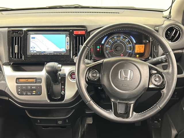 ホンダ Ｎ ＷＧＮ G スタイリッシュパッケージ 道央・札幌 2015(平27)年 7.6万km プレミアムホワイトパールⅡ ハーフレザーシート//純正ナビ//バックカメラ//ワンセグ//クルーズコントロール//純正エンジンスターター//シートヒーター//プッシュスタート//スマートキー