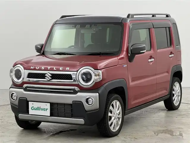 スズキ ハスラー Jスタイル 福岡県 2022(令4)年 2.7万km フェニックスレッドパール/ガンメタリック2トーンルーフ 社外ナビ／フルセグＴＶ　/バックカメラ　/ＥＴＣ　/前後ドラレコ　/コーナーセンサー　/衝突被害軽減ブレーキ　/レーンキープ　/アイドリングストップ　/シートヒーター　/純正ＡＷ付きサマータイヤ４本積込有　/ＬＥＤヘッドライト