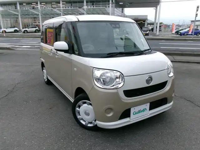 ダイハツ ムーヴ キャンバス X SA Ⅲ 群馬県 2018(平30)年 3.3万km パールホワイトⅢ/ナチュラルベージュマイカメタリック 2トーン ワンオーナー/4WD/プッシュスタート/スマートキー/スマートアシストIII/横滑り軽減装置/ドライブレコーダー/ISOFIX/ドアバイザー
