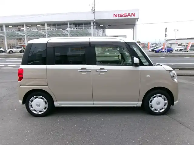 ダイハツ ムーヴ キャンバス X SA Ⅲ 群馬県 2018(平30)年 3.3万km パールホワイトⅢ/ナチュラルベージュマイカメタリック 2トーン ワンオーナー/4WD/プッシュスタート/スマートキー/スマートアシストIII/横滑り軽減装置/ドライブレコーダー/ISOFIX/ドアバイザー