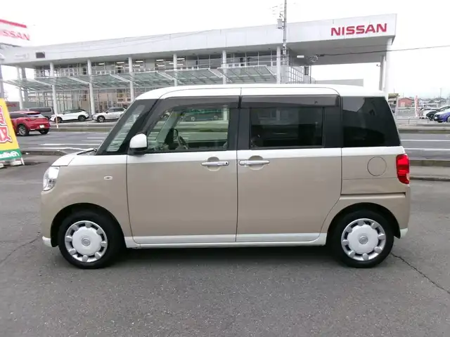 ダイハツ ムーヴ キャンバス X SA Ⅲ 群馬県 2018(平30)年 3.3万km パールホワイトⅢ/ナチュラルベージュマイカメタリック 2トーン ワンオーナー/4WD/プッシュスタート/スマートキー/スマートアシストIII/横滑り軽減装置/ドライブレコーダー/ISOFIX/ドアバイザー
