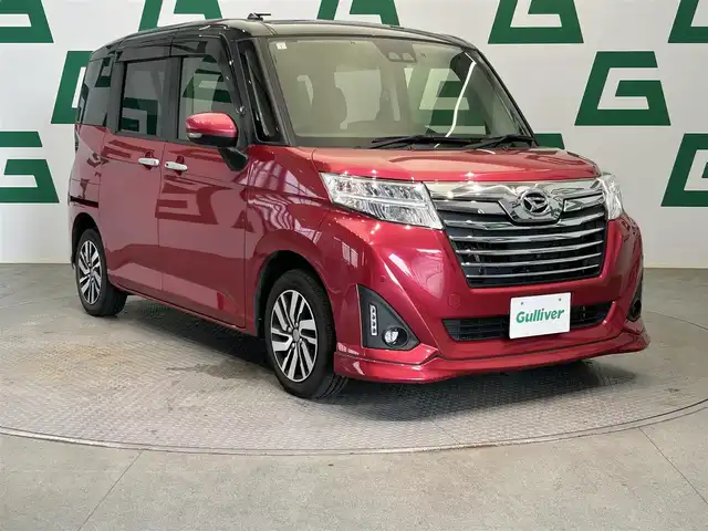 ダイハツ トール カスタムG リミテッド SAⅢ 鹿児島県 2019(平31)年 8万km ブラックマイカメタリック/マゼンタベリーマイカメタリック アルパインナビ（X9ZD）/（フルセグTV/CD/DVD/HDMI）/パノラマモニター/両側パワースライドドア/前方ドライブレコーダー/ETC/スマートアシスト/クルーズコントロール/レーンキープアシスト/車線逸脱警報機能/誤発進抑制機能/先行車発進お知らせ機能/前席シートヒーター/LEDヘッドライト/フロントフォグ/オートライト/オートマチックハイビーム/純正フロアマット