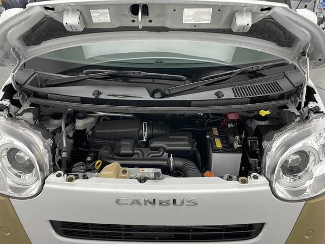 ダイハツ ムーヴ キャンバス ストライプス G 長野県 2023(令5)年 0.8万km シャイニングホワイトパール/サンドベージュメタリック 4WD/純正メモリナビ&フルセグTV&CD&DVD&USB&BT/車線逸脱警報/衝突軽減ブレーキ/後方コーナーセンサー/アイドリングストップ/両側パワースライドドア/前席シートヒーター/ステアリングスイッチ/ベンチシート/バックカメラ/ETC/LEDヘッドライト/オートライト/フロントフォグランプ/電動格納ミラー/電動ホールド/オートホールド/純正ホイールキャップ装着/純正フロアマット/プッシュスタート/スマートキー