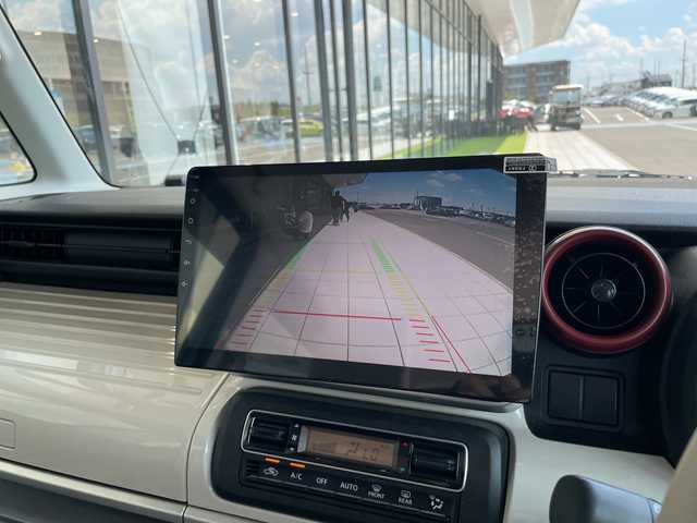 スズキ スペーシア HYBRID X 愛知県 2021(令3)年 3.5万km クールカーキパールメタリック/ホワイト2トーンルーフ 純正10インチディスプレイオーディオナビ（あり）/両側パワースライドドア/シートヒーター/バックカメラ/コーナーセンサー/オートマチックハイビーム/ドライブレコーダー/ETC/衝突被害軽減ブレーキ/Bluetooth/ステアリングスイッチ/スマートキー/プッシュスタート