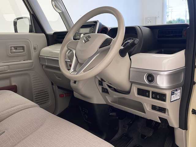 スズキ スペーシア HYBRID X 沖縄県 2023(令5)年 1万km シフォンアイボリーM 社外オーディオ(DPX5300BTHS)　/（ＣＤ　USB　AM　FM）/ワンオーナー/ＥＴＣ/両側パワースライドドア/シートヒーター/スマートキー/プッシュスタート/サーキュレーター/クリアランスソナー/アイドリングストップ/純正フロアマット/電動格納ミラー