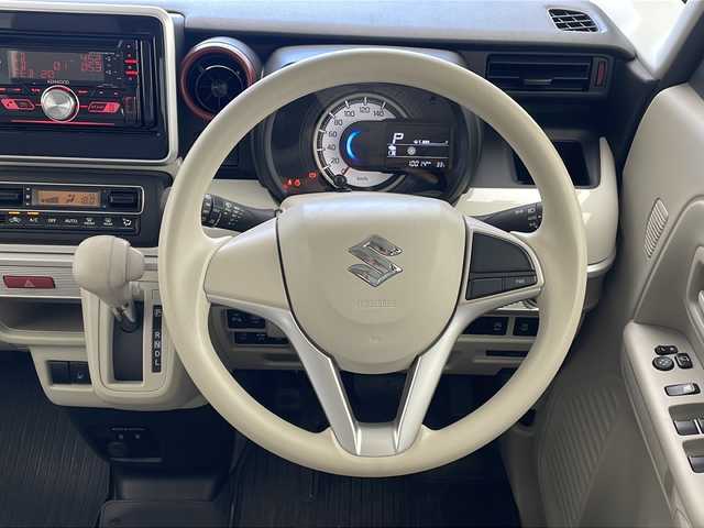 スズキ スペーシア HYBRID X 沖縄県 2023(令5)年 1万km シフォンアイボリーM 社外オーディオ(DPX5300BTHS)　/（ＣＤ　USB　AM　FM）/ワンオーナー/ＥＴＣ/両側パワースライドドア/シートヒーター/スマートキー/プッシュスタート/サーキュレーター/クリアランスソナー/アイドリングストップ/純正フロアマット/電動格納ミラー