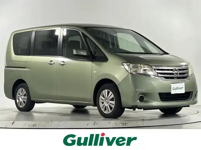 日産 セレナ 20X 佐賀県 2011(平23)年 10.3万km ナチュラルハーブ 純正7インチナビ/フルセグTV/Bluetooth/CD/バックカメラ/クルーズコントロール/横滑り防止装置/ビルトインETC/アイドリングストップ/片側パワースライドドア/純正フロアマット/後席サンシェード/シートバックテーブル/電動格納ミラー/スマートキー/プッシュスタート