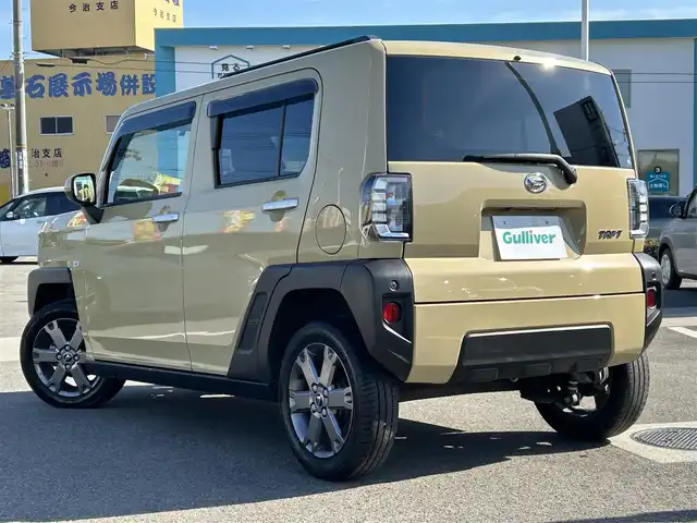 ダイハツ タフト G ターボ 愛媛県 2021(令3)年 7.8万km サンドベージュメタリック 禁煙車/登録時走行距離:77339km/純正ナビ/フルセグTV/バックカメラ/ビルトインETC/ドライブレコーダー/アダプティプクルーズコントロール/ecoIDOL/スマートアシスト/SRSエアバッグ/IC付ターボ/LEDヘッドランプ/LEDフロントフォグランプ/革巻きステアリングホイール/シートヒーター/シートアンダートレイ/純正15インチアルミホイール/スカイフィールトップ/無塗装ルーフレール/ウェルカムドアロック解除付キーフリーシステム