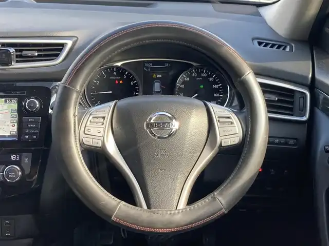 日産 エクストレイル ハイブリッド 20X エマージェンシーブレーキ 島根県 2016(平28)年 7.2万km ダイヤモンドブラック 2/4WD切替/ディーラーOP SDナビ(CD/DVD/BT/フルセグ)/全方位カメラ/エマージェンシーブレーキ/車線逸脱警報/後側方車両検知/クルーズコントロール/ビルトインETC/前席シートヒーター /前方ドライブレコーダー/カプロンシート/電動格納ミラー/ミラーウィンカー /ミラーヒーター /純正AW付き夏タイヤ/取扱説明書/保証書/スペアキー×1